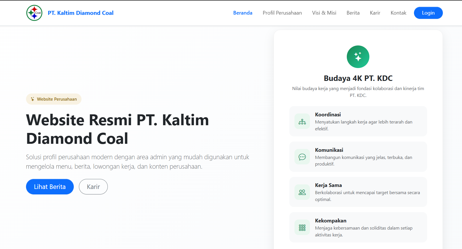 Peluncuran Website Perusahaan